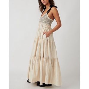 FREE PEOPLE NWT Bluebell Solid Maxi Dress / Vacation Sand